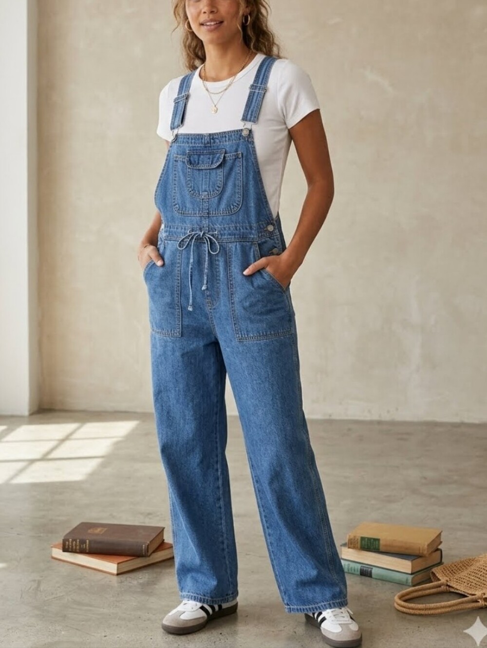 Y2K Vintage Wide Leg Cotton Denim overalls Jumpsuit Granola Grunge Hipster Retro